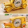 1Pcs Elegant Vintage Car Alarm Clock Fine Workmanship Non-Ticking Desk Clock Functional Room Decor for Home Dorm Study Golden