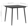 Maison Exclusive - Table à dîner de jardin Noir 80x80x74 cm Acier et verre