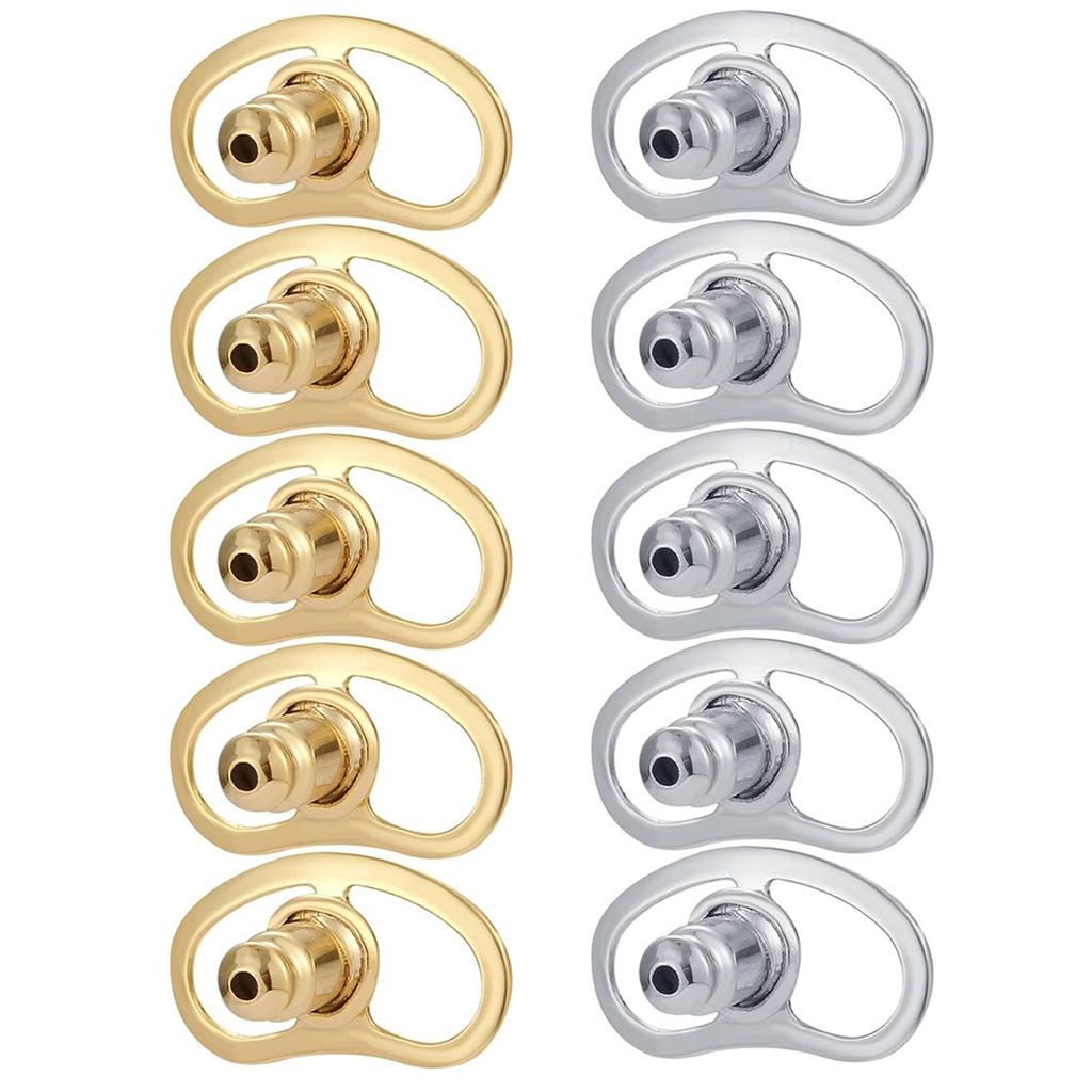 10pcs Comfortable Earring Backs Stylish Earring Backs with Pig Nose/Flower Shape Unique Lifters for Heavy Earrings
