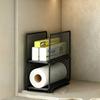 Multi-Layer Plastic Wrap Storage Rack Iron Vertical Storage Rack Cabinet Organizer  for Kitchen