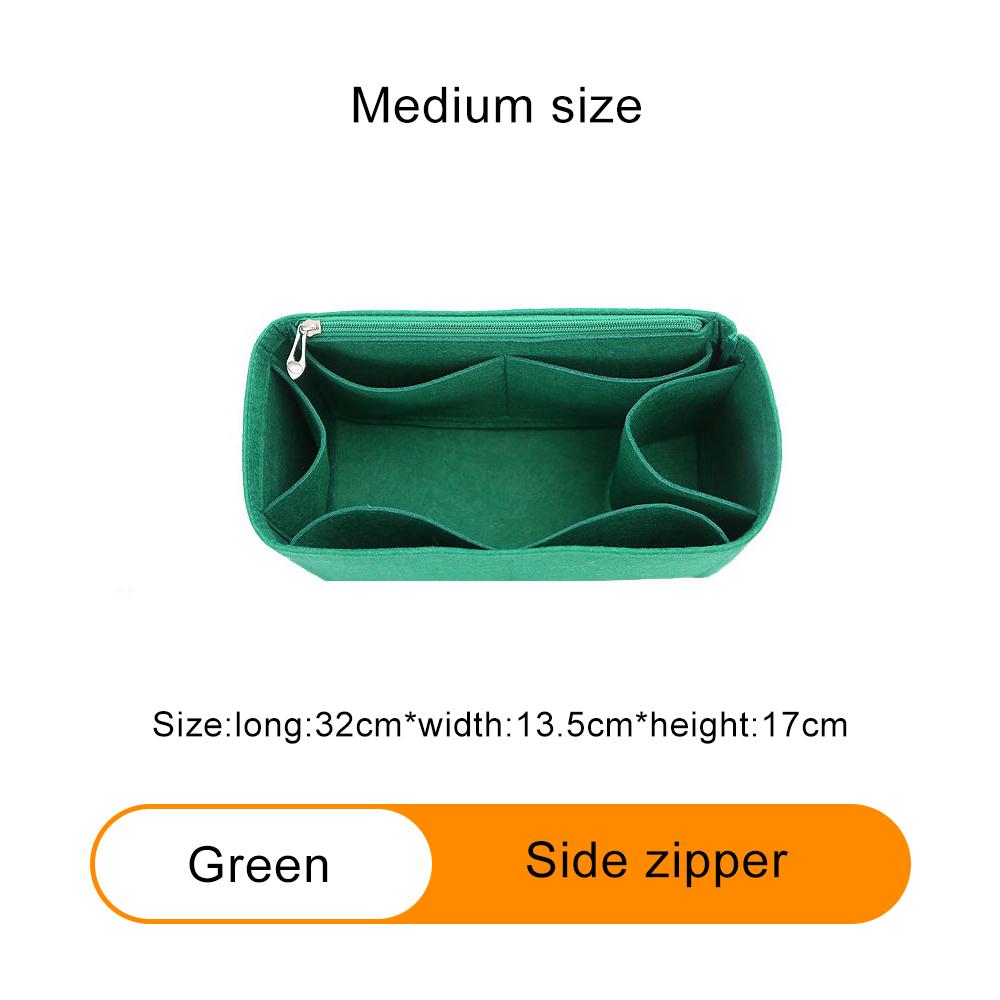 Felt Insert Bag Cosmetic Organizer Insert For Goyard Tote,Makeup Bags With Zipper, Inner Pouch Fit Luxury Handbags for Women