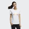 Adidas Fi Tee Foil Logo Print Sports Short Sleeve T-Shirt Women Tops White GP0683