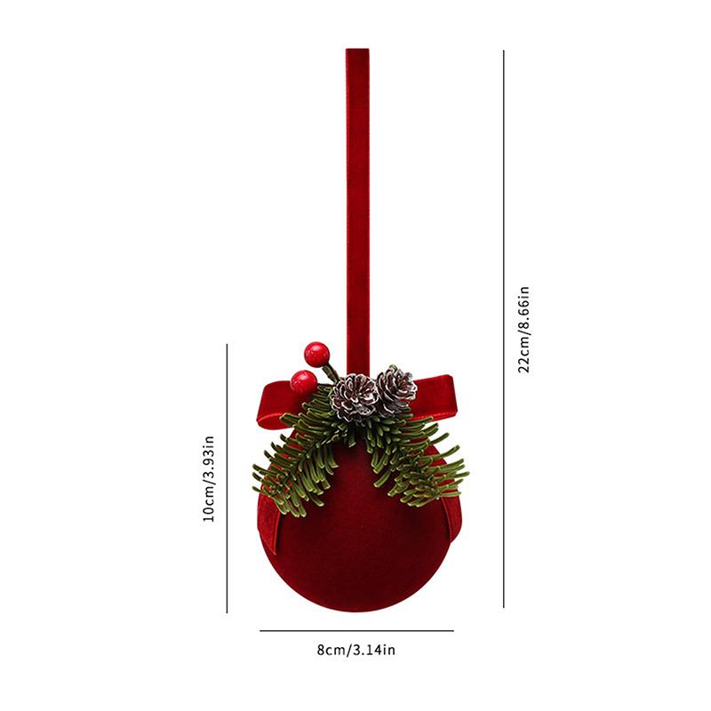 Christmas Bell Nordic Flocking Bell Ornaments Christmas Decorations Window Pendants Ornaments Diy Christmas Scene Decorations