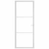 VidaXL Interior Door 83x201.5 Cm White ESG Glass and Aluminum 350569