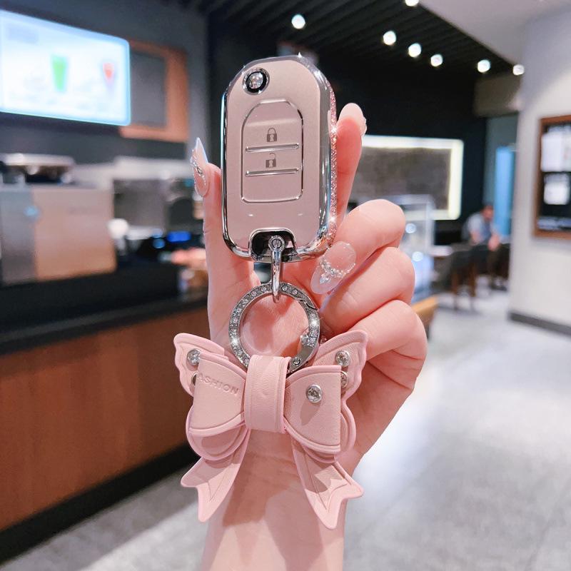 Car Key Case with Buckle Protection for Men and Women - Fits XRV, CRV, Haoying, Jieda, Civic Models.