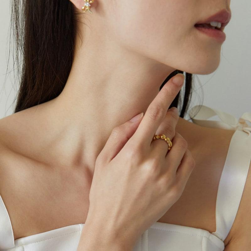 TATIANA (Silver 925) Heart Line Open Ring CR1824