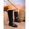 Retro Low-heeled Knight Boots 2025 Winter New British Style Sleeves Are No More Than Knee-length Boots for Women