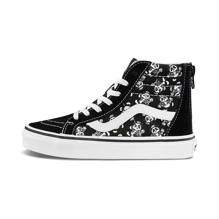 Vans Sk8 Zip High Top Kids Skate Shoes Black Kids Sneakers VN0A4BUX2KG