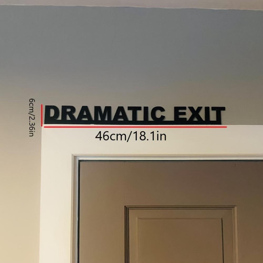 

1 шт. Современная металлическая дверная накладка «Драматический выход» — настенное искусство и декор полок, идеально подходит для свадеб, Хэллоуина и Рождества, для использования в помещении, украшение для статуй на стену Black DRAMATIC EXIT