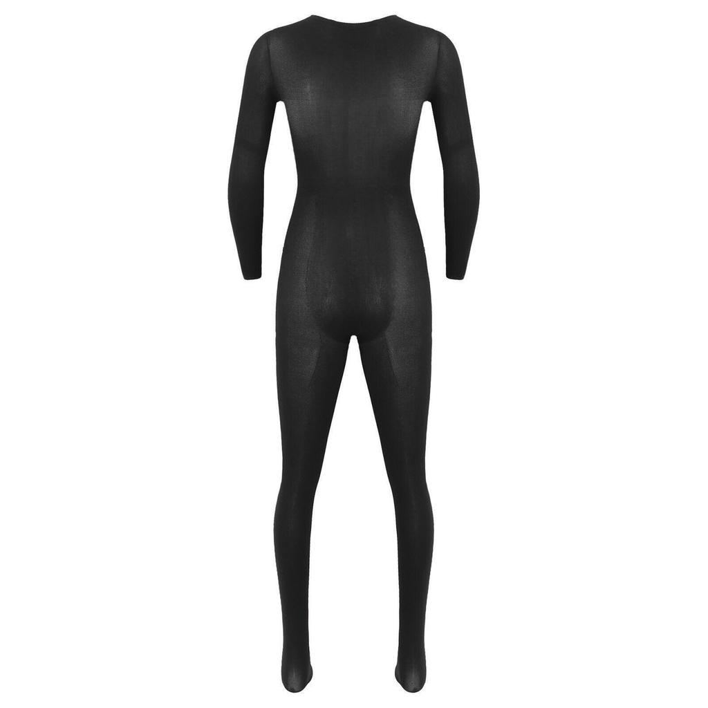 Transparent Long Sleeve Teddies Bodysuits Underwear for Men Erotic Plus Size Body Suit Men Underwear Body Stocking
