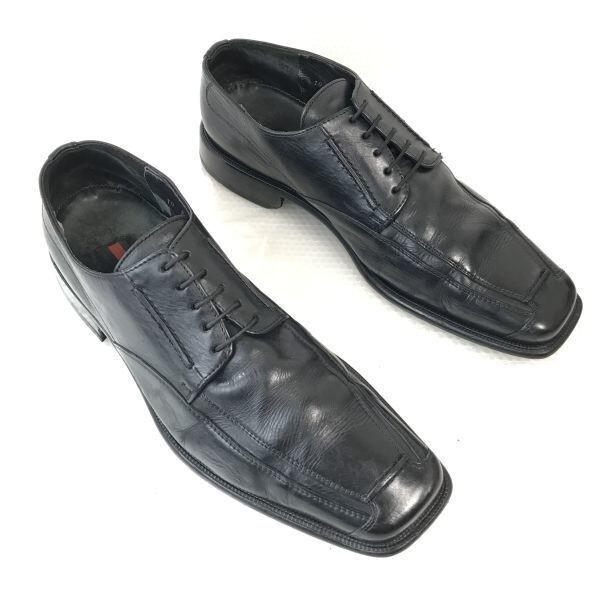 Lloyd Leather Swirl Moc Dress Shoes Black Size 10F 28.5cm Made in Germany(USED)