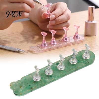 Press-on Nail Practice Stand Fake for Painting Nails, Holder with Magnetic Display Base, Manicure Art Home Salon Base