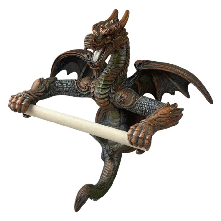 

Unique Dragon Toilet Paper Holder Storage Rack No Drilling Tissue Roll Holder Toilet Paper Stand Easy to Install 1