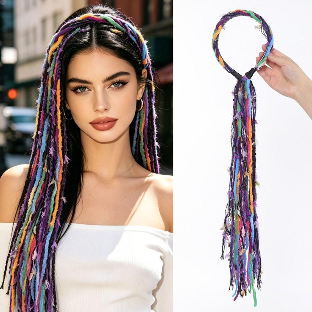 with Pendant Vintage Hair Hoop Elegant Headwear Boho Colored Rope Headband Daily Wear