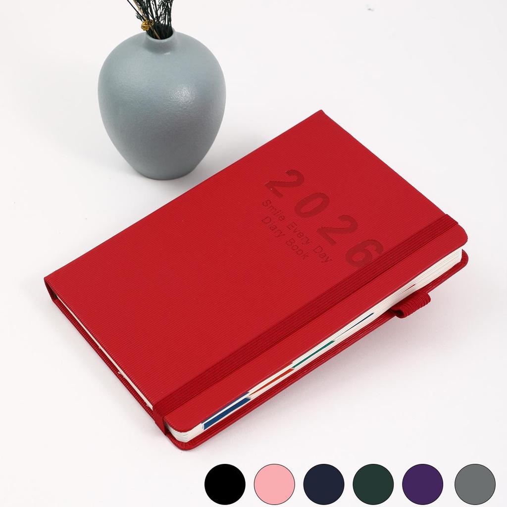 Personalisierter 2025 Tagesplaner: Notizbuch mit Riemenbindung für effizientes Zeitmanagement und Terminplanung.