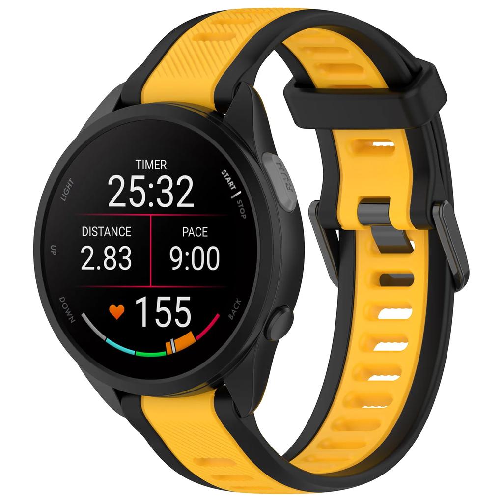 18mm 20mm 22mm Officiellt Silikonarmband För Garmin Forerunner 55 165 965 265 645 Music Mjukt armband för Gramin Venu 3S Band