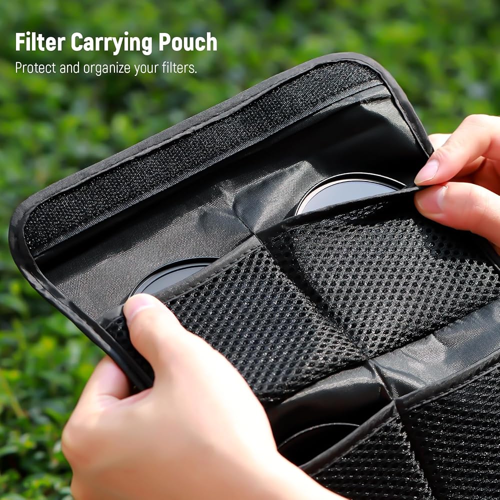 NEEWER 72mm ND Lens Filter Kit: ND2, ND4, ND8, ND16, Lens Cleaning Pen, Filter Pouch, ND Filters and Accessories Kit for DSLR Cameras with 72mm Lenses