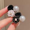 1 PC Retro Camellia Side Bangs Hair Clip, Sweet Hair Accessory Mini Hair Clip for Princess Style, Holiday Gift