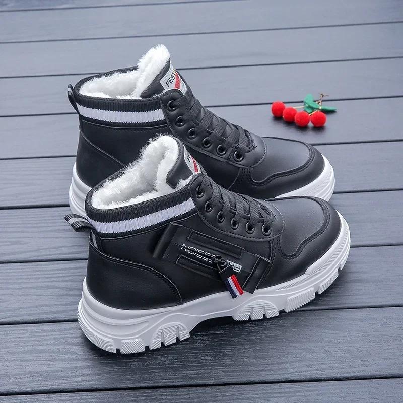 Fashion Winter Women Cotton Shoes Plush Thick Warm Booties Woman 2025 Female Comfortable Boot High Top Sneakers Snow Short Boots 35-40