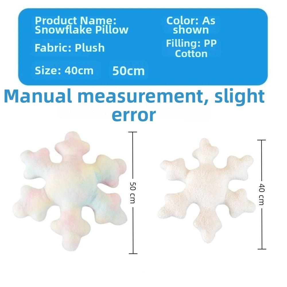 Soft Couch Stuffed Plush Cushion PP Cotton Snowflake Pillows  Christmas Decoration