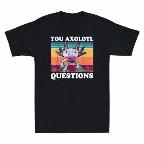 You Axolotl Question Shirt Retro 90s Axolotl Funny Animal Lover Men s T-Shirt S