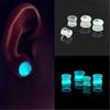 Unisex Glow In the Dark Double Flared Saddle Ear Gauge Plug Body Piercing