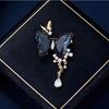 "Elegant Dance Brooch, High-end Women's Exquisite Butterfly Water Drop Tassel Brooch, Niche Design Sense Brooch.