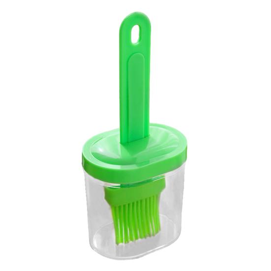 Oil Brush Dispenser 2-in-1 High-Temperature Resistant Oil Pot with Brush Cooking Oil Applicator for Frying Baking BBQ And Air Fryer