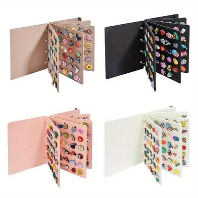 Felt Shoe Flower Storage Booklet Shoe Charm Organizer Shoe Decoration Display Holder Household Organization Booklet