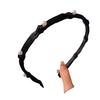 Xiaoxiang Girl Black Bow Pearl Headband - Elegant and Fashionable Hair Accessory