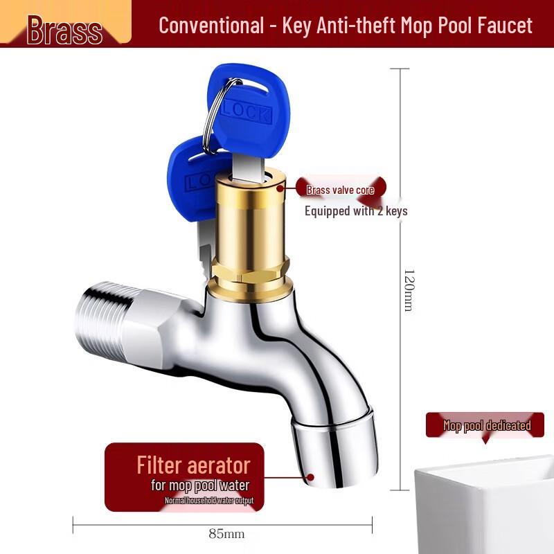 ZISIZ Outdoor Lockable Brass Faucet
