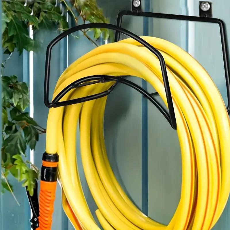 Heavy-Duty Rust-Proof Wall-Mounted Garden Hose Holder and Water Pipe Rack