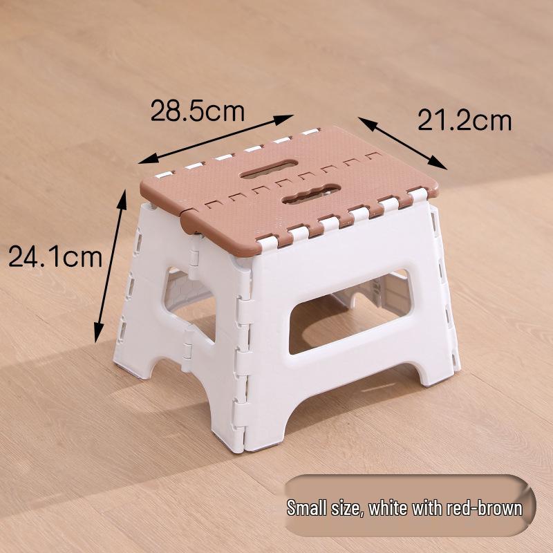 Portable Folding High Stool - Plastic Outdoor/Indoor Seat for Children, Camping, Fishing, Train Travel