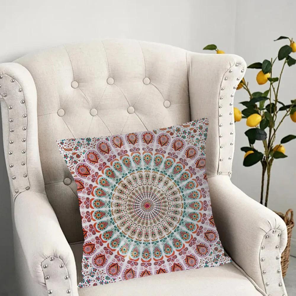 Cushion Cover 50X50 Mandala Style Gifts Pillow Covers Decorative Luxury Living Room Decoration Home 45X45 Cushions