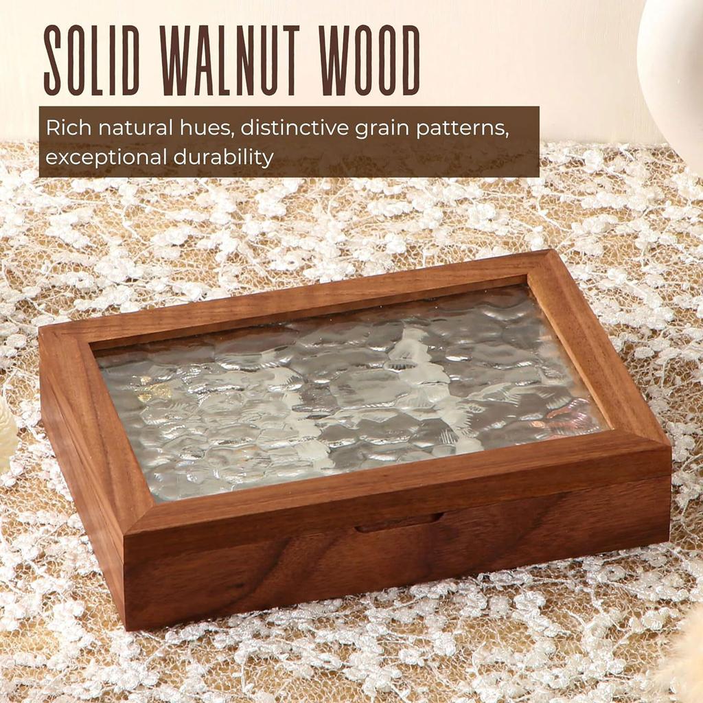 Sophisticated Wood Jewelry Casket Easy to Use with Organized Home Accessory for Various Trinkets Decoration Organization