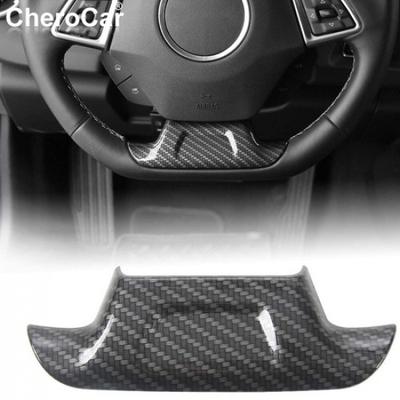 Carbon Fiber Steering Wheel Cover Trim For Chevrolet Camaro 2017+ Accessories PM