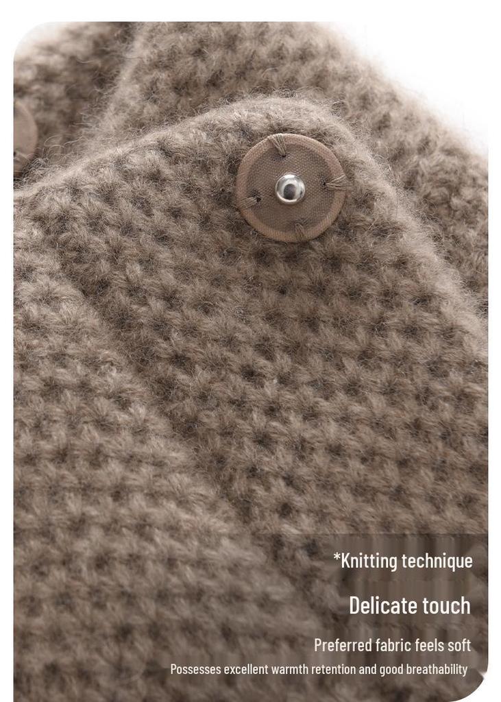 Women's Cashmere Neck Gaiter - 100% Pure Honeycomb Knit Scarf