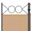 3 Panel Room Divider Beige 120 X 200 Cm Fabric
