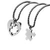 Fashion Trend Silver Puzzle Stitching Pendant Necklace Gold Plated Stainless Steel for Couples Men Women Great Friendship Gift
