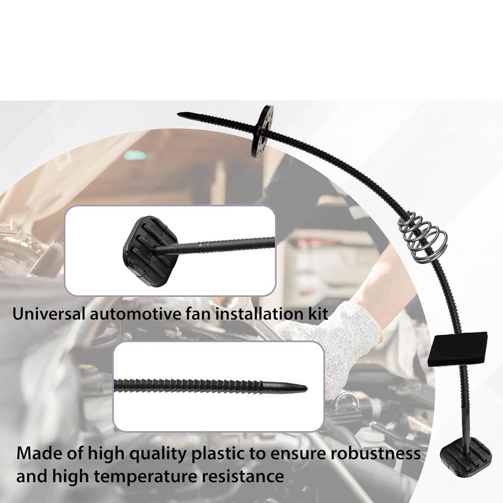 Kühlerlüfter Halterung Kabelbinder Clips Elektrische Übertragung Kühler Montage Befestigungsband Universelles Lüftermontage-Kit Einfache Installation