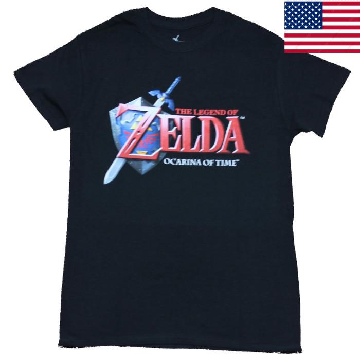 Legend of Zelda Adult New  - Ocarina of Time Classic Word Logo Unisex T-Shirt S