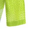 PLEATS PLEASE Made In Japan Long Sleeve Mesh Blouse 5 Yellow-green Women Used