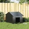VidaXL Dog Niche with Black Roof 83x130x85 Cm Galvanized Steel, Dog Cage, Dog Shelter, Animal Cage of 4100915