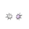 Vivus Lucia Stars 1 Moon E Pink Sapphire Moonstone Silver Earrings