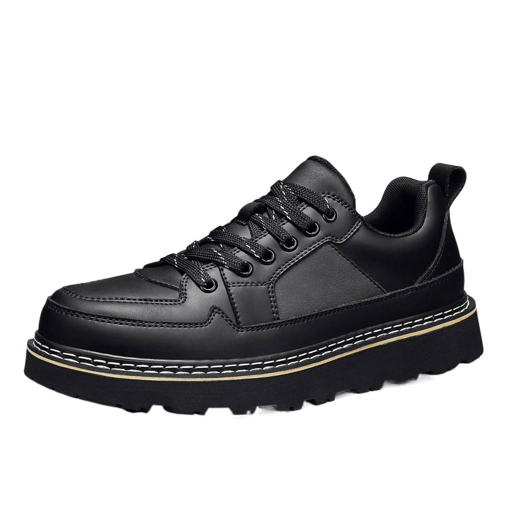 Tooling shoes men's autumn new thick baseplate shoes men's business casual leather shoes men's leather soft sole