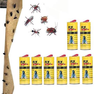 Fliegenfalle Fliegenpapier Fliegenfängerstreifen, 8 Stück Fruchtfliegenfänger Insekten Klebrige Streifen, Effektive Falle Fliegenbandrolle Für H[H325]
