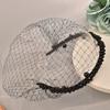 Elegant French Style Birdcage Veil Rhinestone Pearl Bridal Headwear Charm Shiny Bride Veils Women