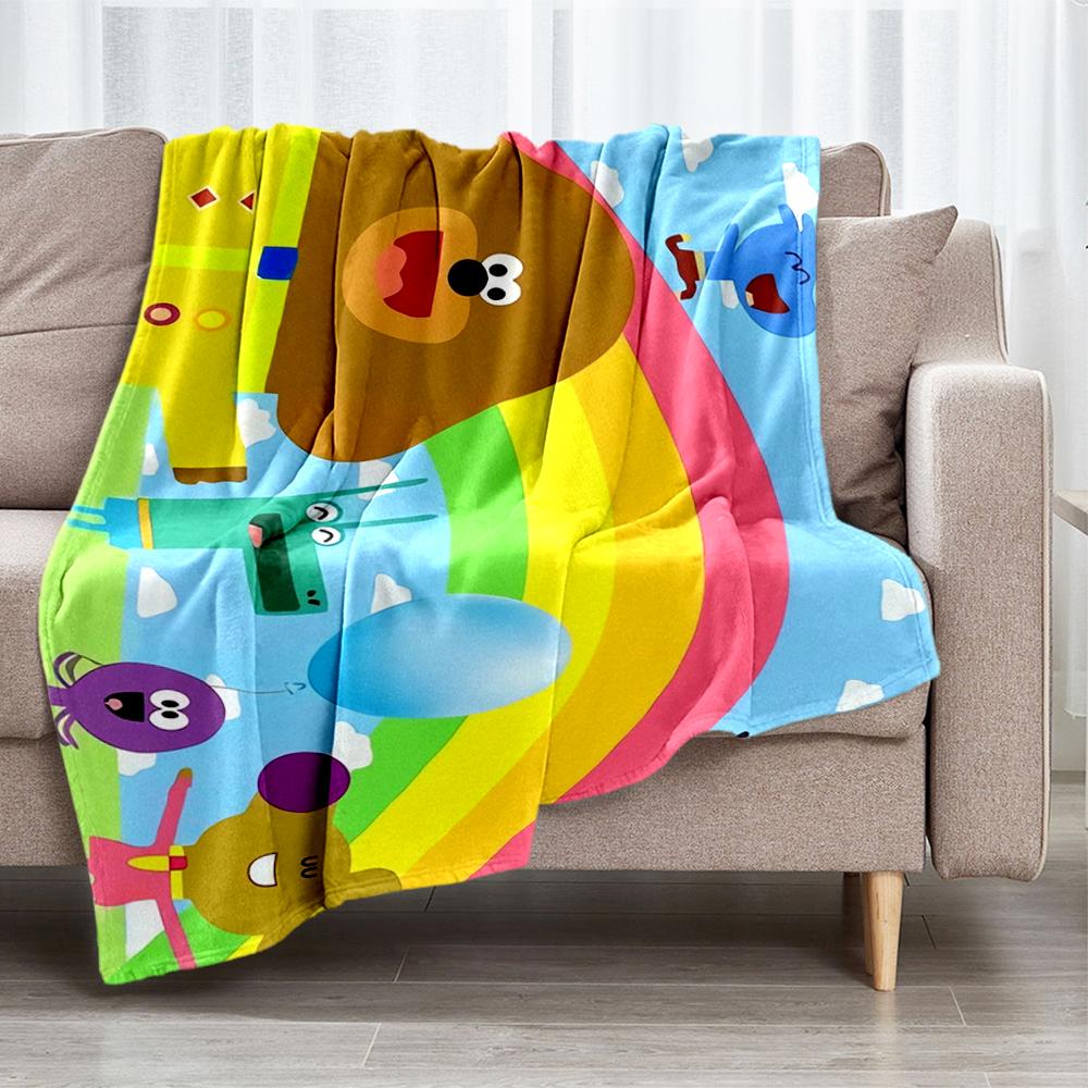 Hey Duggee Theme Printed Blanket - Perfect for Couch, Bed, Travel & Outdoor Use | Machine Washable, Cozy & Durable.