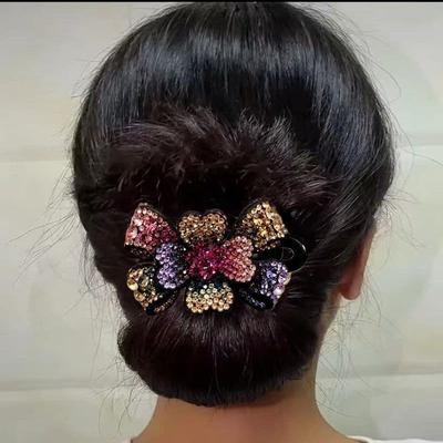 Rhinestone Barrettes Accessory Flower Sweet Duckbill Clip Temperamental Simple