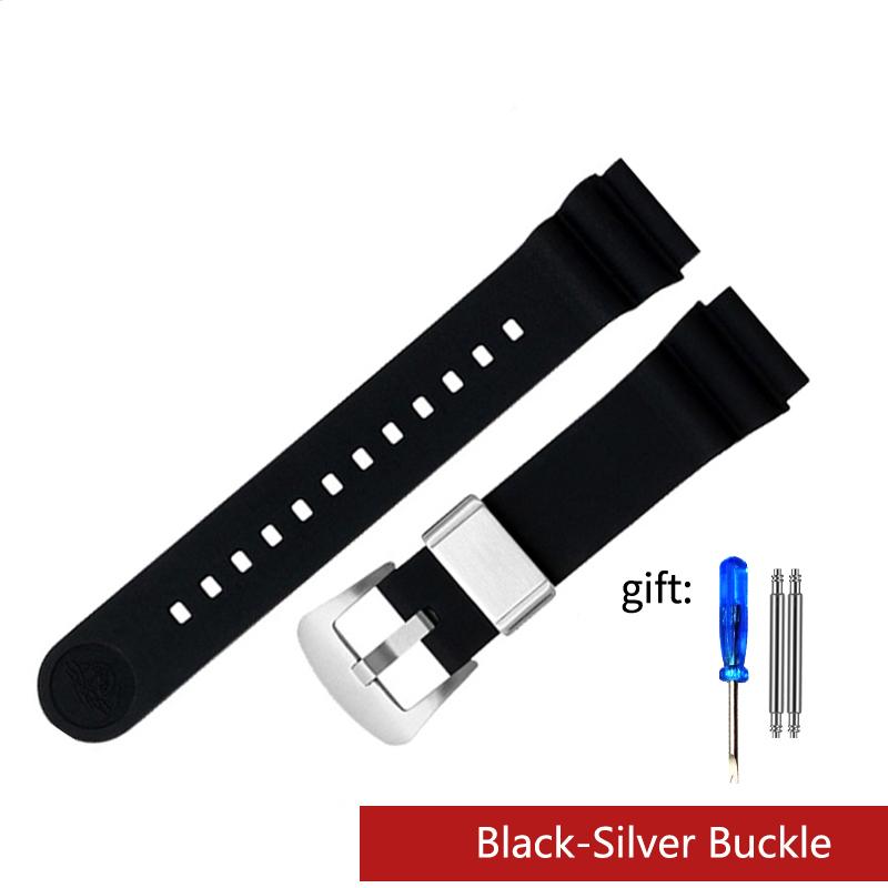 Dla Seiko SNE537 SRPA83J1 pasek do zegarka marka sportowy pasek do zegarka gumowy pasek 22mm Silikonowa Gumowa Bransoleta Czarny Niebieski Pomarańczowy